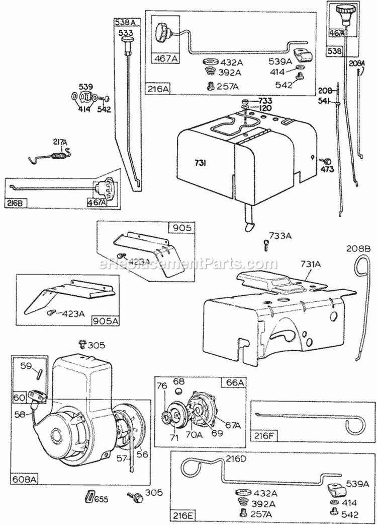 Sno-Gard AssembliesRewind Diagram and Parts List for 130202-0017-99  Briggs and Stratton Engine